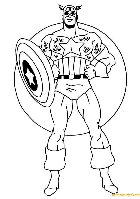 Mewarnai Gambar Captain America Mewarnai Gambar