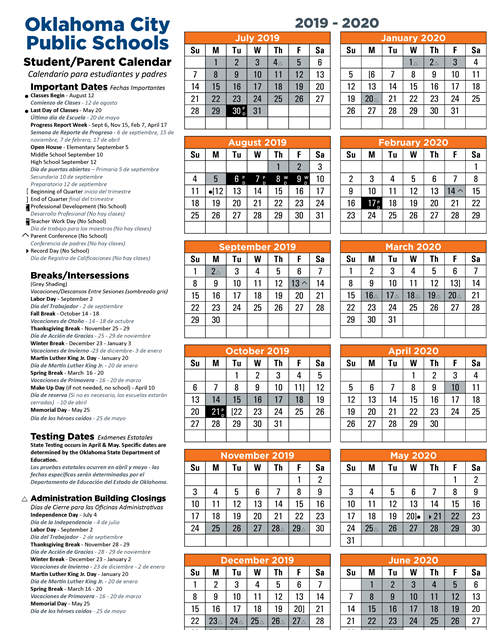 Midwest City Schools 2021 Calendar | Printable March