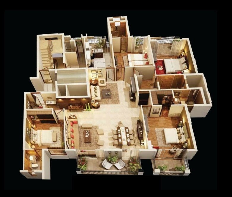 Four Bedroom Flat Floor Plan In Nigeria Viewfloor co