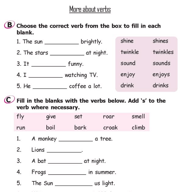 English Grammar Worksheet For Class 3 Pdf