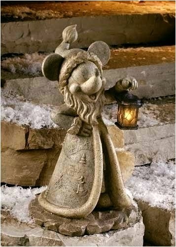 mickey solar garden statue