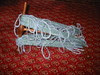 Loop yarn being blocked