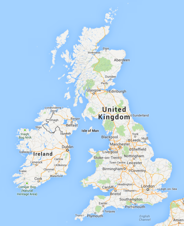 England Ireland Scotland Wales Map - CATTREESISAL