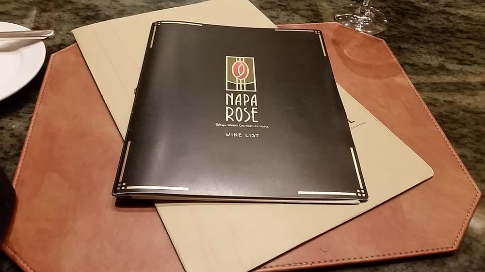 Napa Rose - Anaheim, CA, United States. The lovely alcohol menu LOL