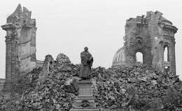 The Frauenkirche, Dresden, after the bombing