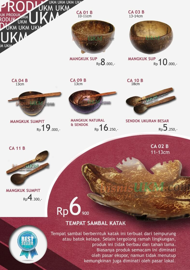 16 Ukuran Produk  Kerajinan Batok  Kelapa  Inspirasi 