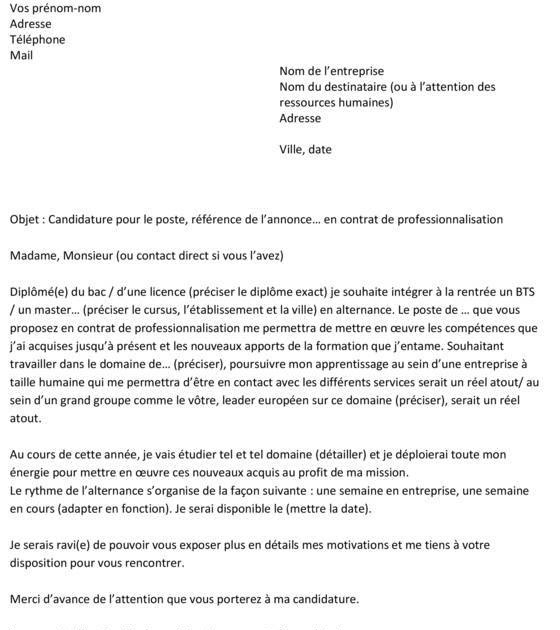 Lettre De Motivation Pour Contrat D'apprentissage Bts Sp3s