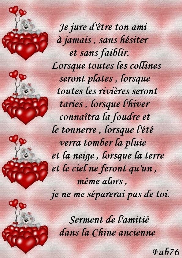 Texte D Amitie Pour La Saint Valentin