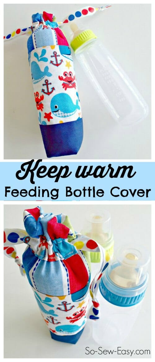 I love these for baby shower gifts. Practical but pretty 'keep warm' insulated feeding bottle bags.