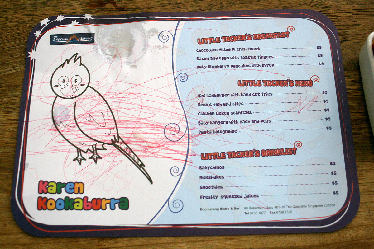 Boomarang is kid-friendly, with coloring kits and children's menus
