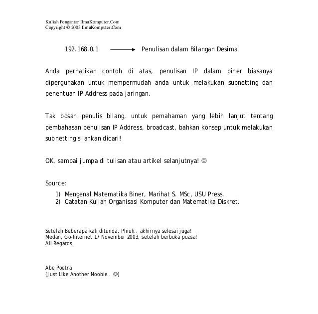 Soal Dan Jawaban Bagian Kelas Ip Address Blog Sekolah
