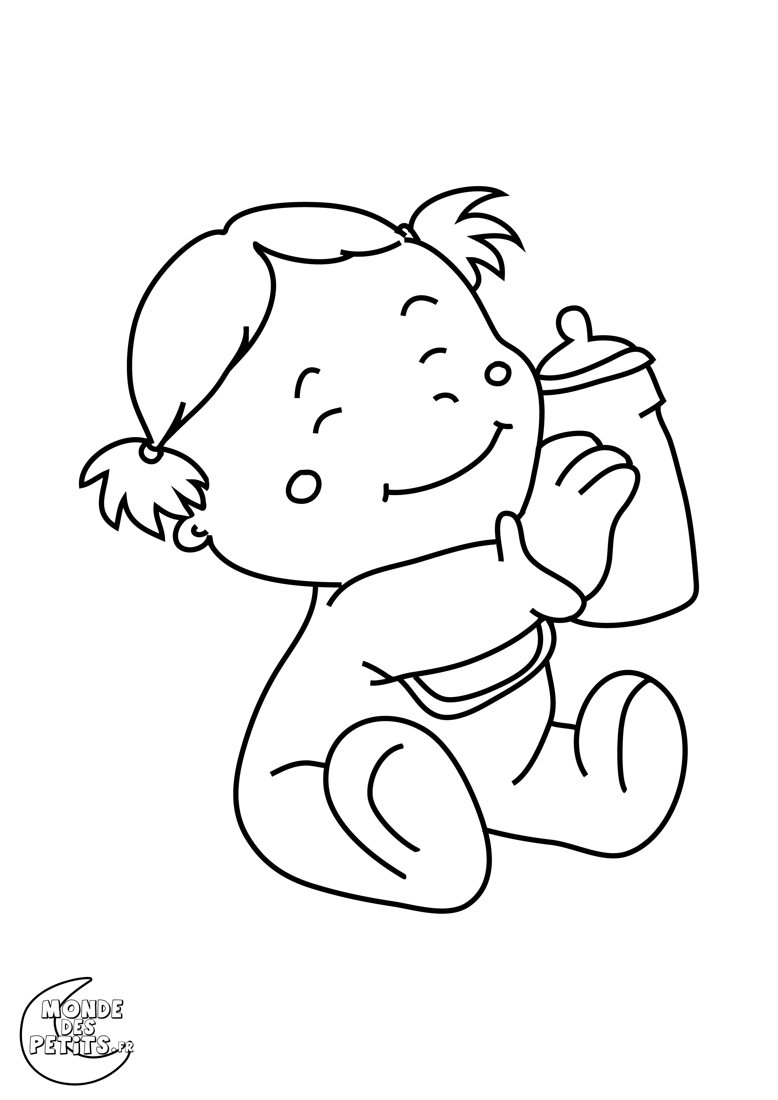 Coloriage bébé princesse avec bébé animaux