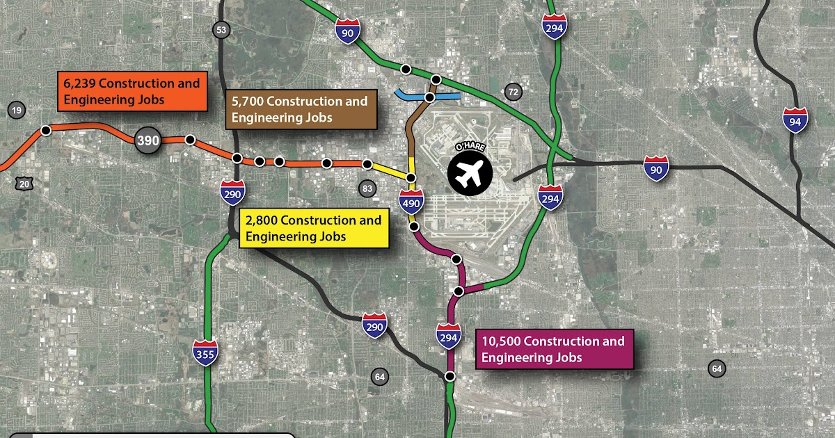 Illinois Road Construction Map Pacific Centered World Map