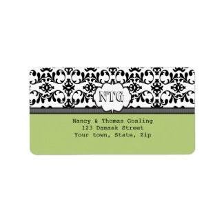 Amazing Zazzle: Zazzle zazzle_label from TBA: Damask black lime