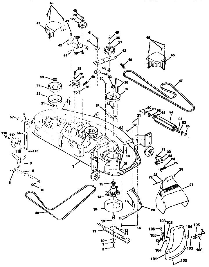 33 Craftsman 46 Mower Deck Parts Diagram