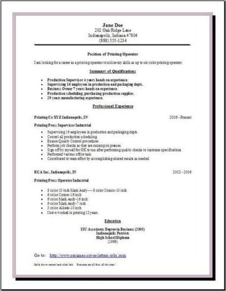 sample resume format ready to edit
