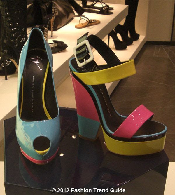 Giuseppe Zanotti colorblock wedges, Las Vegas shopping