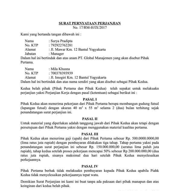 Contoh Surat Keterangan Opname