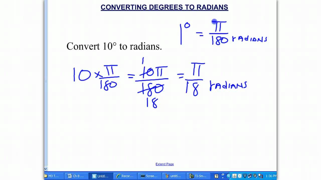 26 converting between radians and degrees worksheet free worksheet 