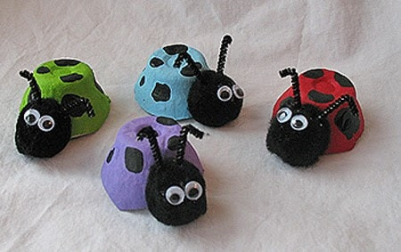 Ladybugs from Egg Cartons Ladybugs from Egg Cartons