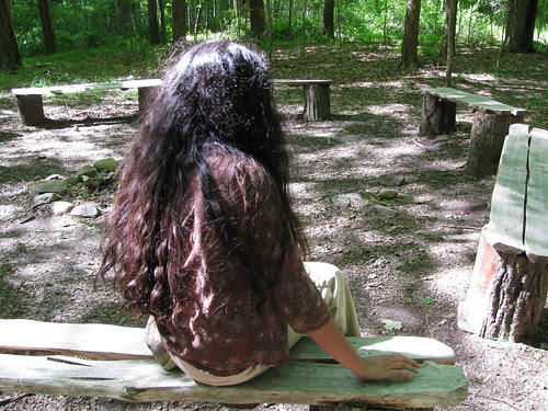 Girl in woods