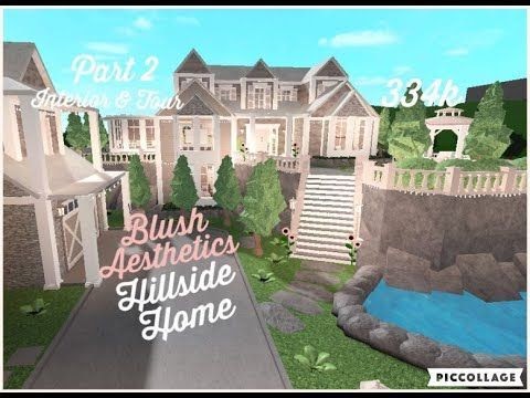 Bloxburg Blush Hillside Family Mansion - Little Book