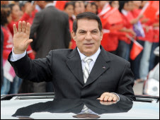 Tổng thống bị lật đổ của Tunisia Ben Ali
