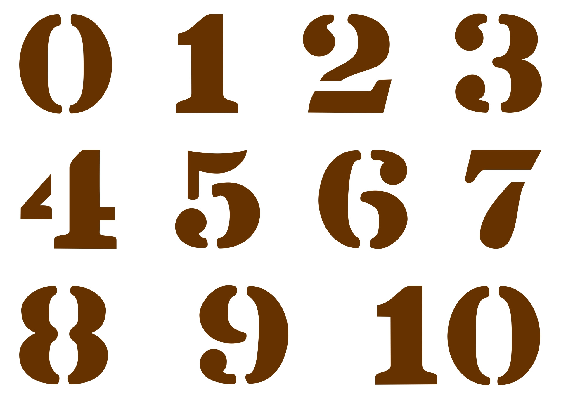 Stencil Numbers Printable Customize And Print