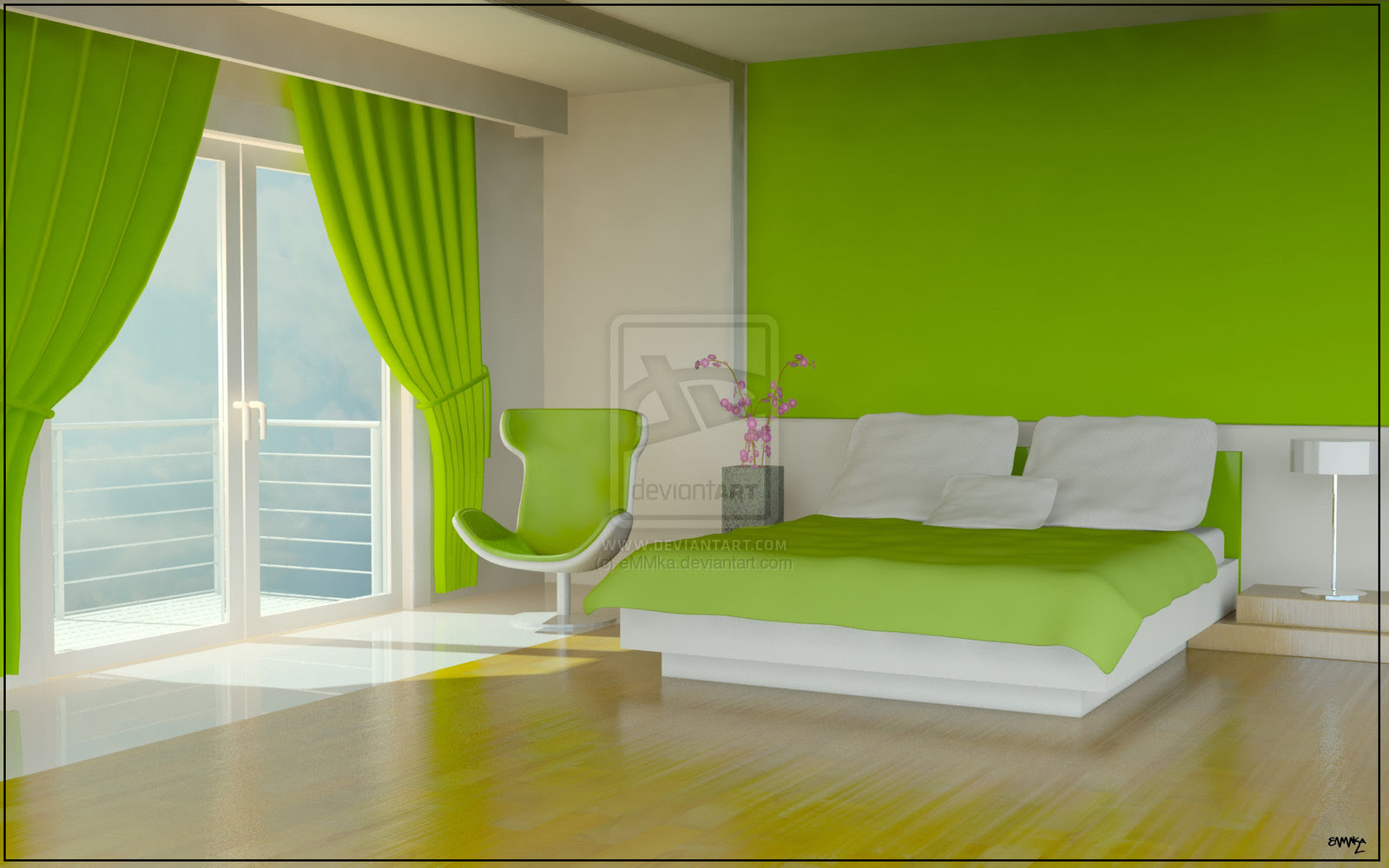 New 25 Bedroom Design Green Colour