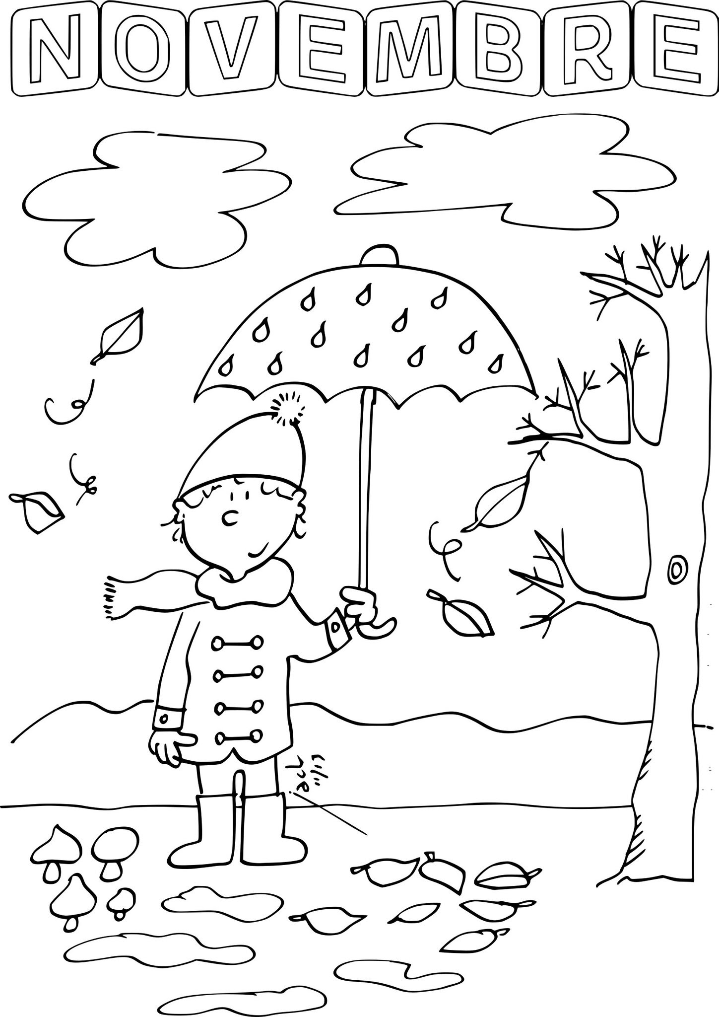 Coloriage Mois D Octobre Maternelle  Haut Coloriage HDImages et