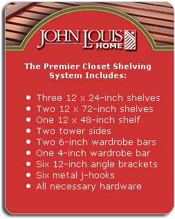 Closet Shelving | Rubbermaid Closet Shelving: John Louis Home JLH-529 Premier 12-Inch Deep ...