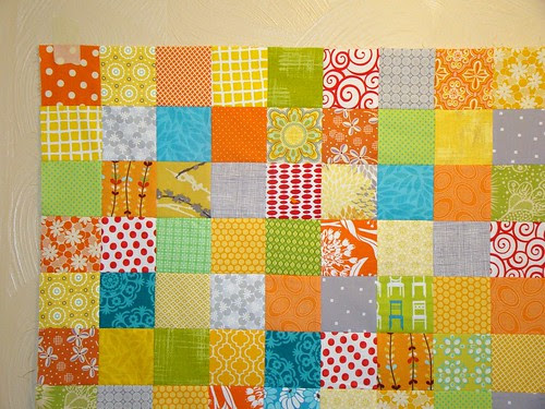Citrus Berry Punch baby quilt top