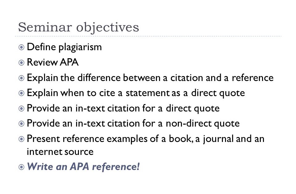 Direct Quote With In Text Citation In Apa Format