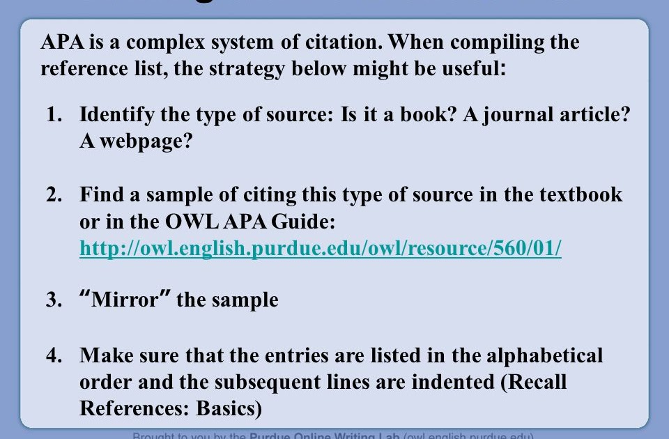 Apa Cite Journal Owl