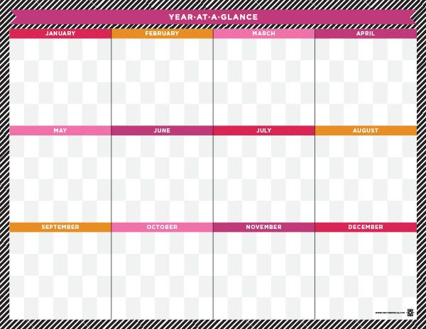 Year at a glance printable