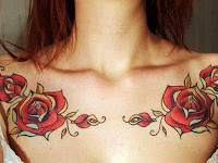 Rose Chest Piece Tattoo Female