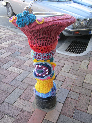 yarn bombing street furniture