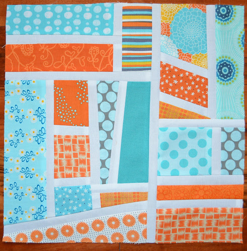 Aqua and Orange Bee - for Cassey