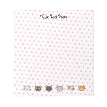 Kawaii Kitty Notepad - 5.5" x 6"