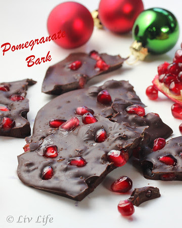 Dark Chocolate Pomegranate Bark