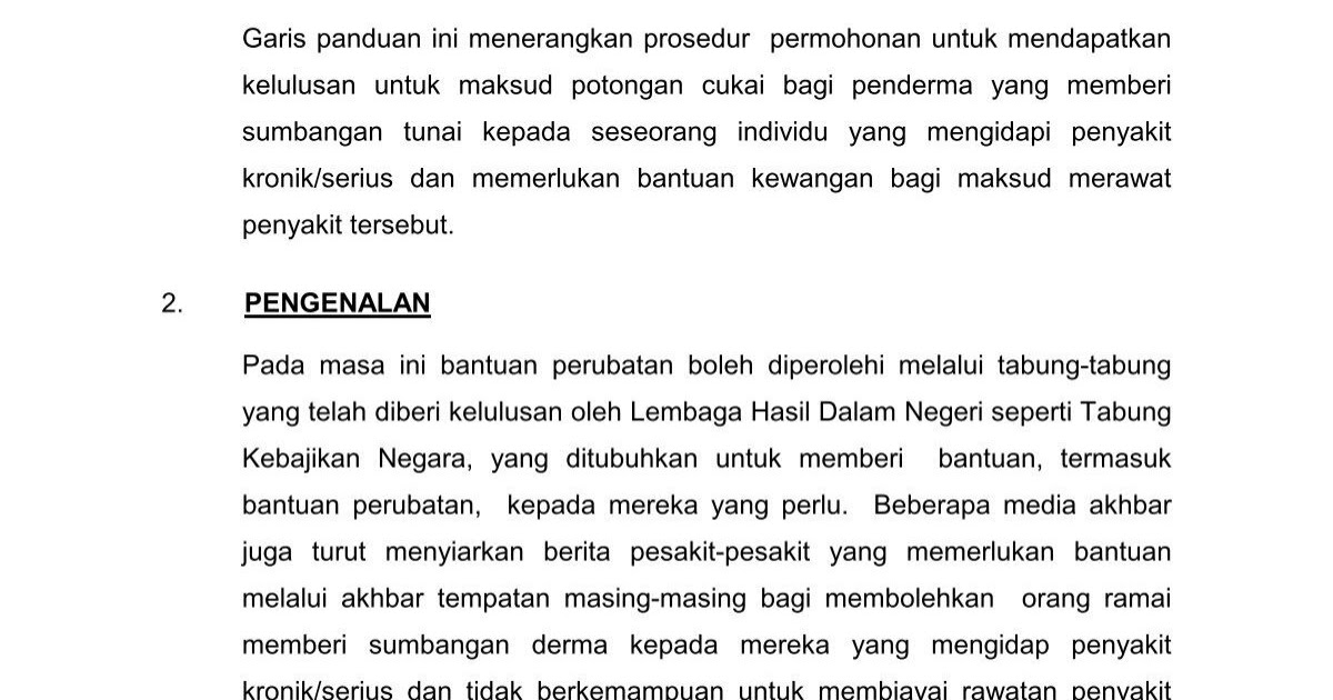 Contoh Surat Permohonan Bantuan Kewangan Perubatan  malaysrac