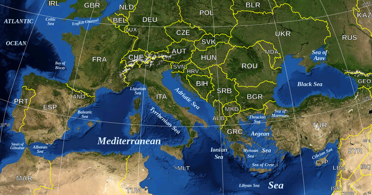 Medelhavet Karta Svenska | Karta