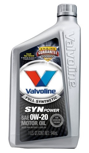 Valvoline Vv916 Synpower 0w 20 Full Synthetic Motor Oil 1 Quart