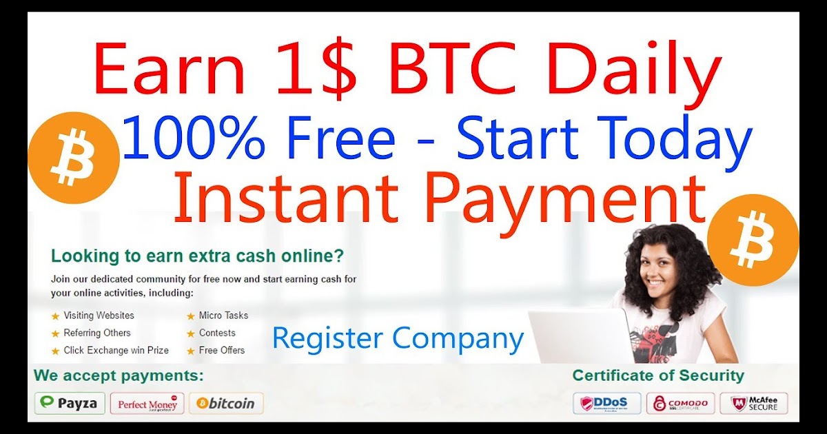 free earn 1 bitcoin in one day 100 paid site