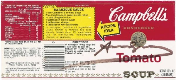 Campbells Soup Nutrition Label - Label Ideas