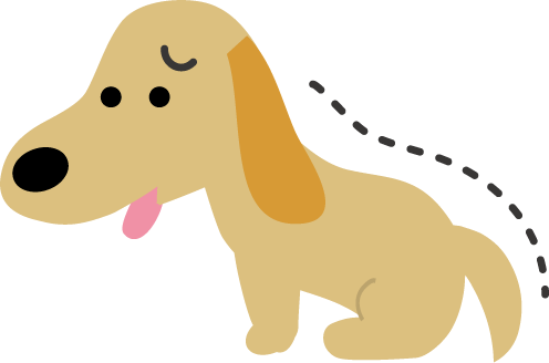 最新 犬 後姿 イラスト かわいい無料イラスト素材