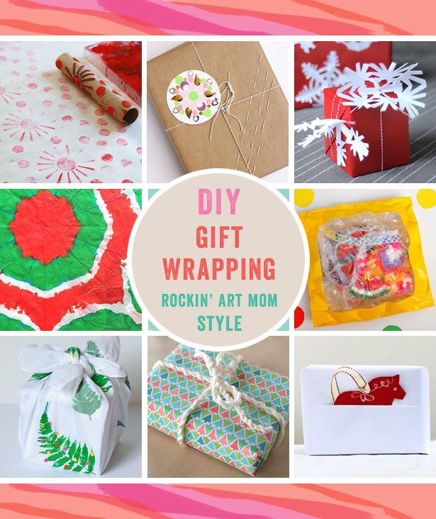 8 8 DIY Holiday wrapping paper ideas from the Rockin' Art Moms