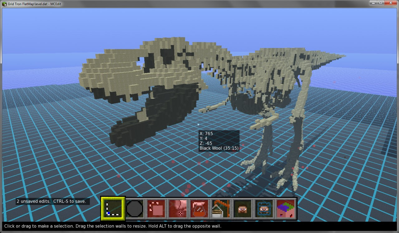 minecraft t rex fossil