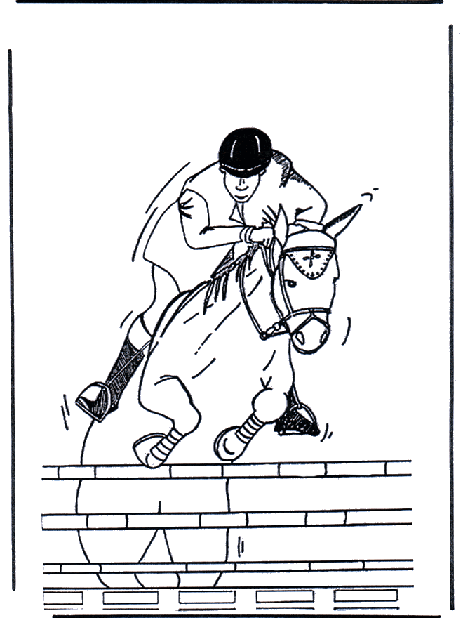 coloring pages of horses jumping