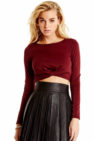 Marciano Posy Knotted Crop Top